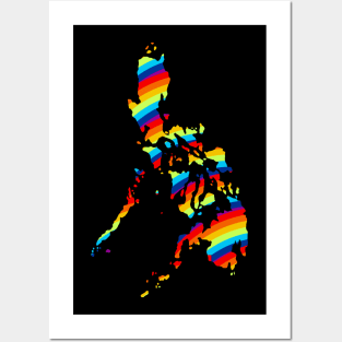 Philippines Map Logo Men Women Kids Filipino Posters and Art